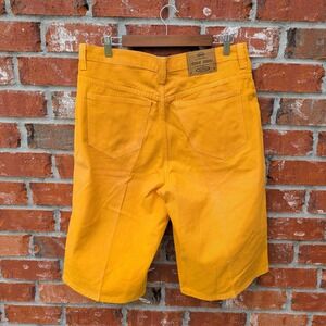 Code‎ Zero Denim Shorts Mens 34 Orange Vintage Made in USA 5-Pocket Twill